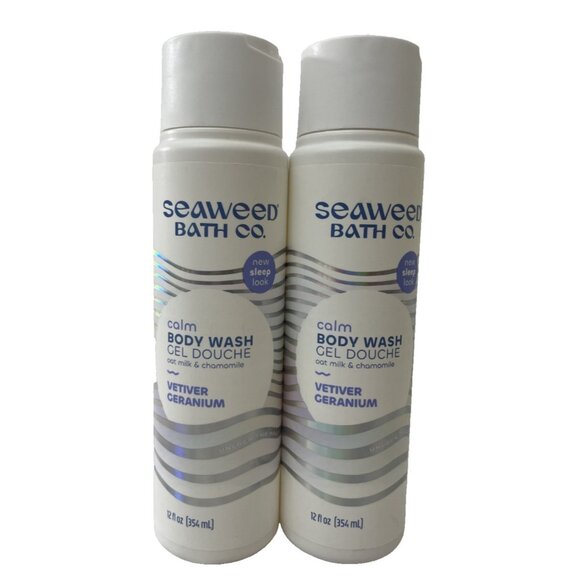 Seaweed Bath CO Calm Body Wash Gel Douche Oat Milk & Chamomile Vetiver Geranium - Picture 1 of 3